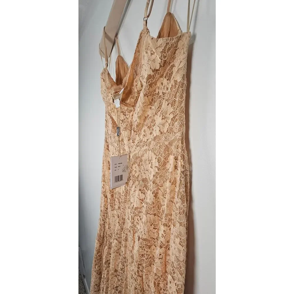 Michael Kors Women's Crushed Floral Lace Slip‎ Dress SIZE 6